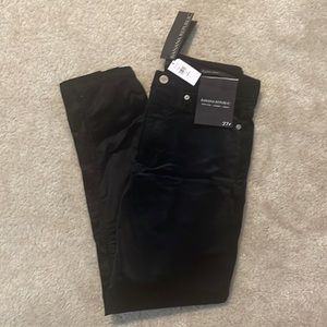 Banana skinny black velvet jeans